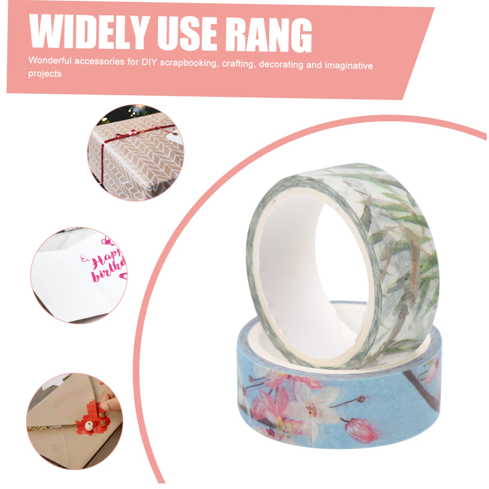 EXCEART 40rotoli Nastro Washi Decorativo Con Motivi Floreali Per Fai Da Te Per Scrapbooking e Pianificatori Facile Da Applicare e Rimuovere Di Adesivi Per Decorazioni Artigianali