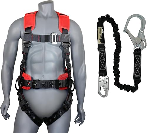 Vista 51 de AFP Demon - Cómodo arnés de protección contra caídas - Arnés de seguridad de cuerpo completo OSHA/ANSI PPE para trabajos de construcción
