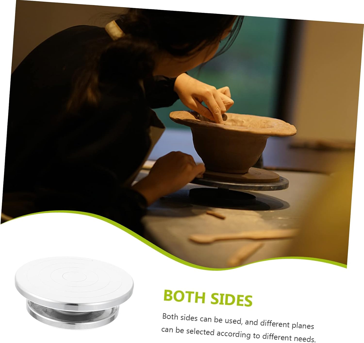 Veemoon Sculpting Clay on Pottery Wheel Table Turntable for Pottery Easy Rotation Wheel