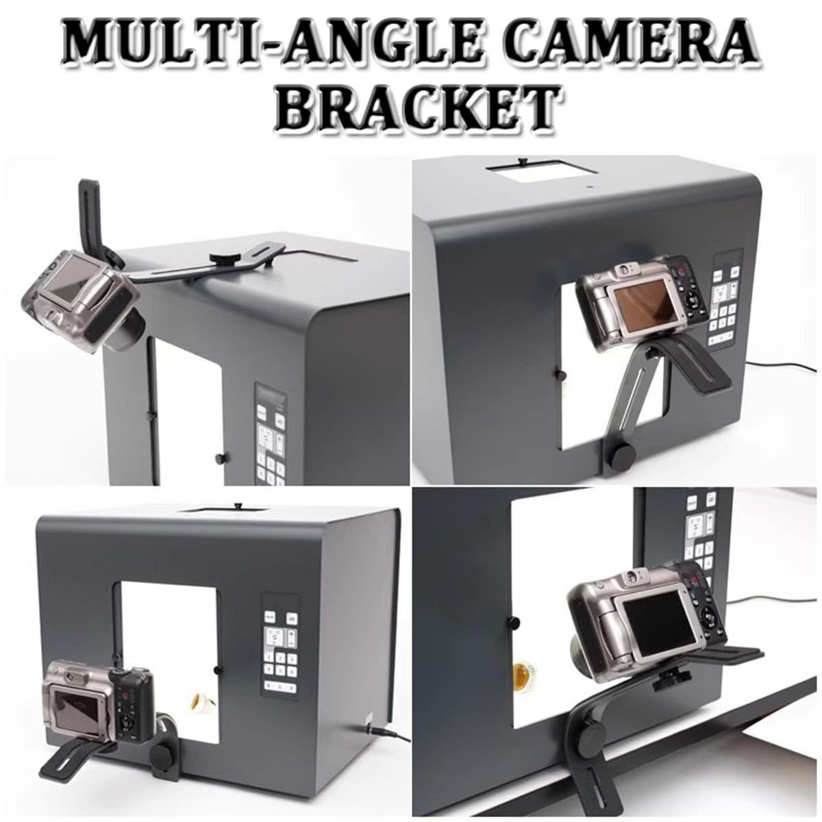 Mini Fotostudio Zelt Lichtbox Kit, Tragbare Fotografie Lichtbox für Kameraaufnahmen, 5500K Dimmbare Softbox, 6 Lichtquellenmodi
