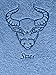 Produktbild KringsFashion Duschtuch mit Sternzeichen 5 Stier (Geburtstag 21.04. - 20.05.), hochwertig Bestickt, 70x140cm, Farbe: Fjord/Blau, Stickfarbe Tierkreiszeichen: Blau