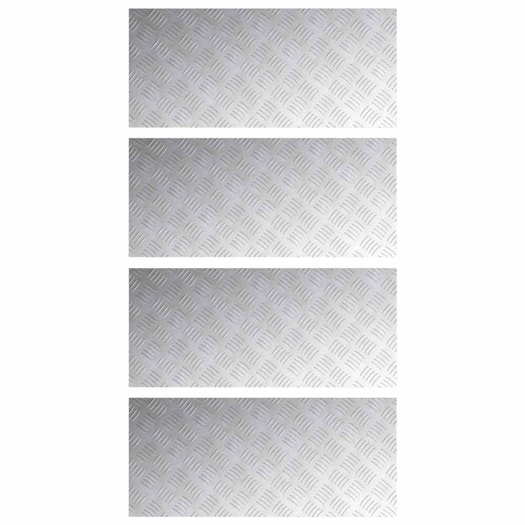 Aluminiowy stopień schodowy, 90 x 40 cm, srebrny, 4 sztuki