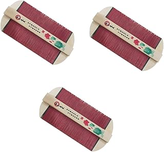 فوميز. مشط شعر بسيط وعملي للمنزل من 3 قطع، مشط شعر احمر لجميع انواع الشعر، مشط شعر للسفر مزدوج الجوانب، مشط خشبي للاستخدام الخارجي، مشط خشبي للشعر من الخيزران