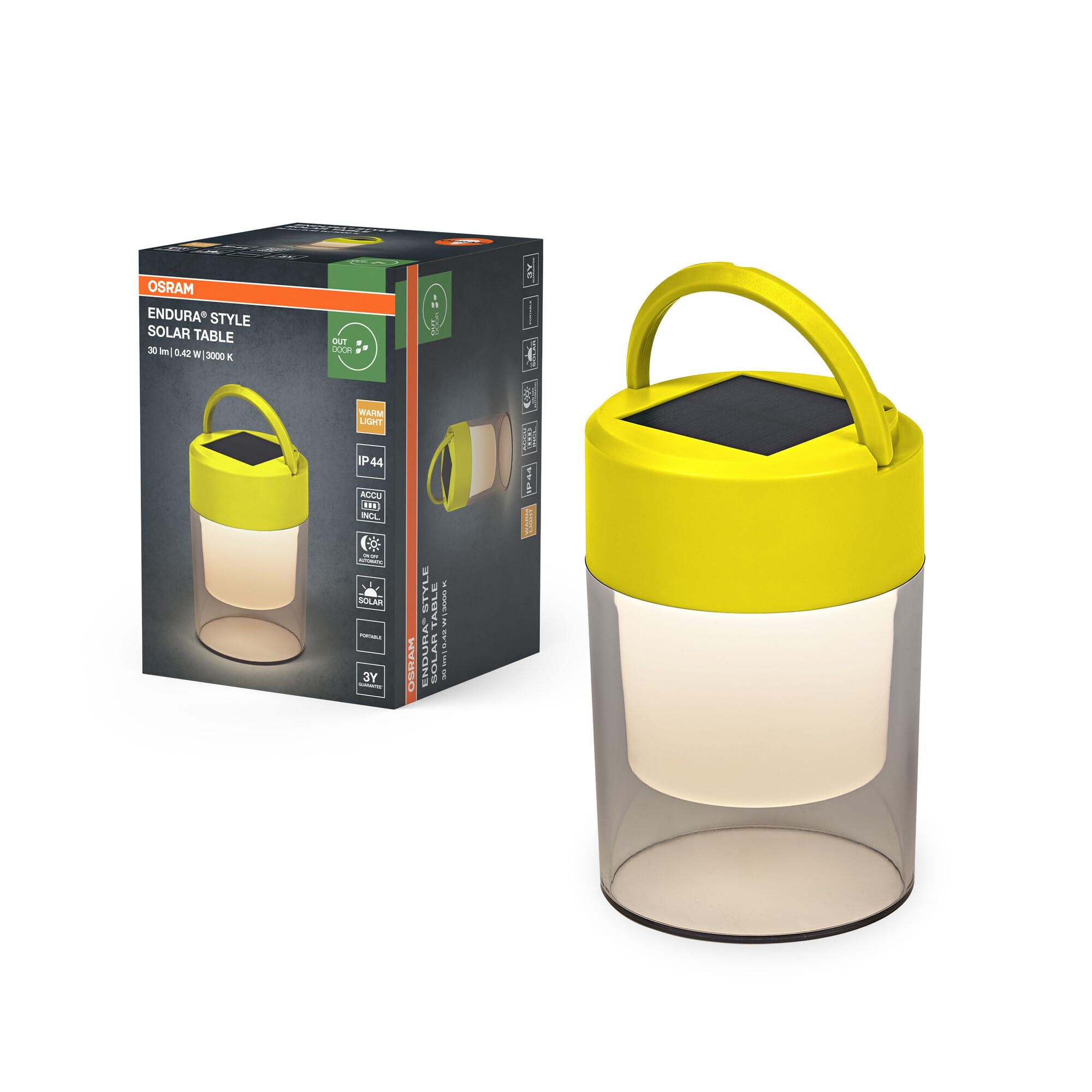 Endura Style Solar Table IP44 Yellow