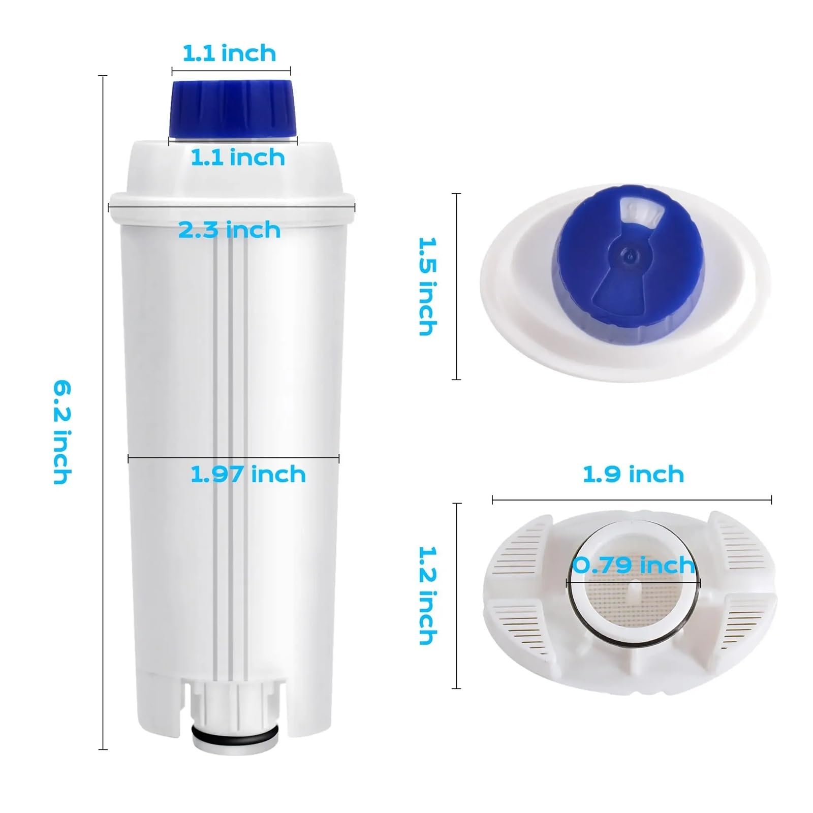 Filtro Di Ricambio For Macchina Da Caffè, Compatibile Con Delonghi, DLSC002 5513292811 CFL950 SER3017 ECAM ESAM ETAM Accessorio(5pcs)