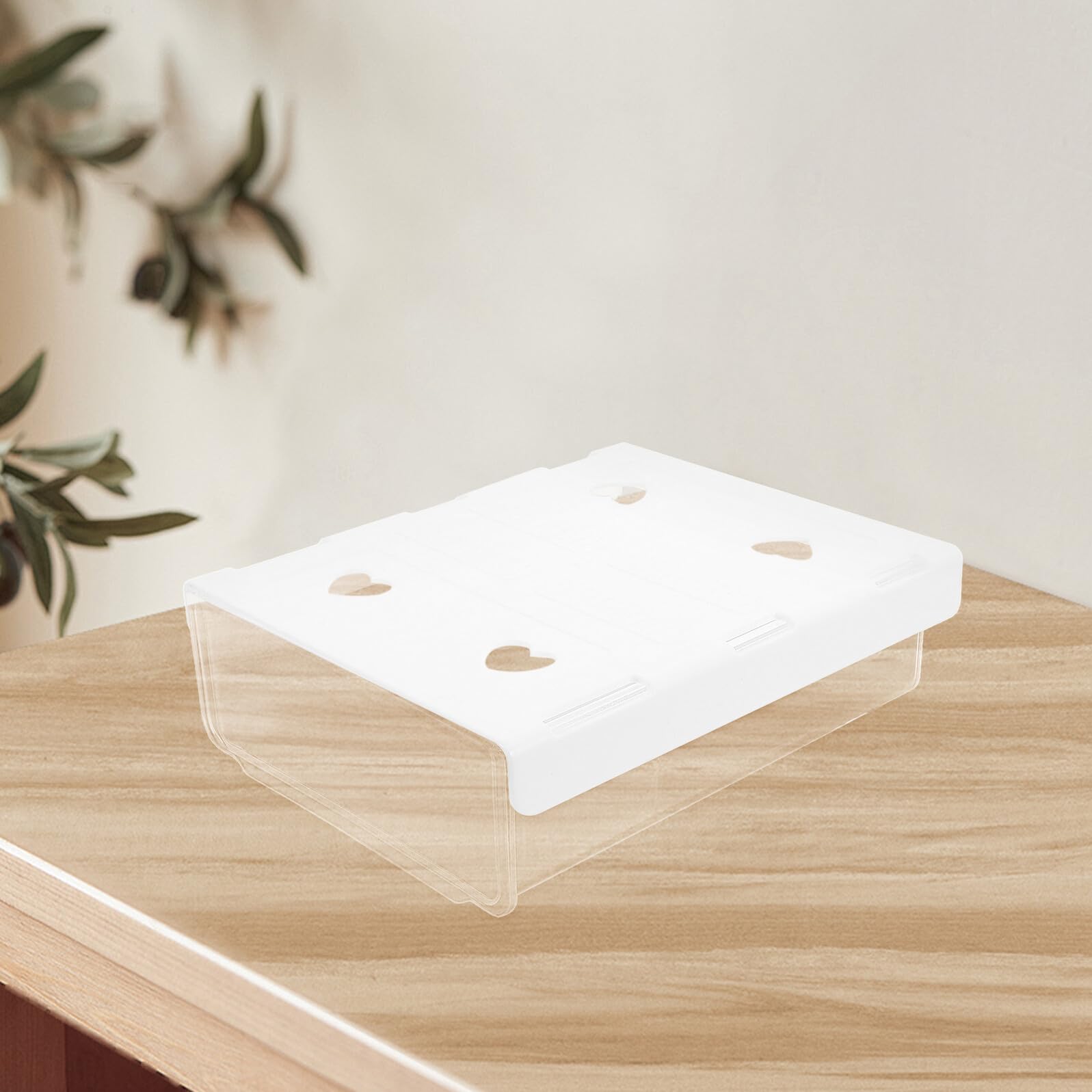 3 Cajones Organizadores Adhesivos para Debajo Mesa Caja de Almacenamiento Oculta white Cajón Deslizante sin Perforación para Oficina y Escritorio Bandeja Organizadora para