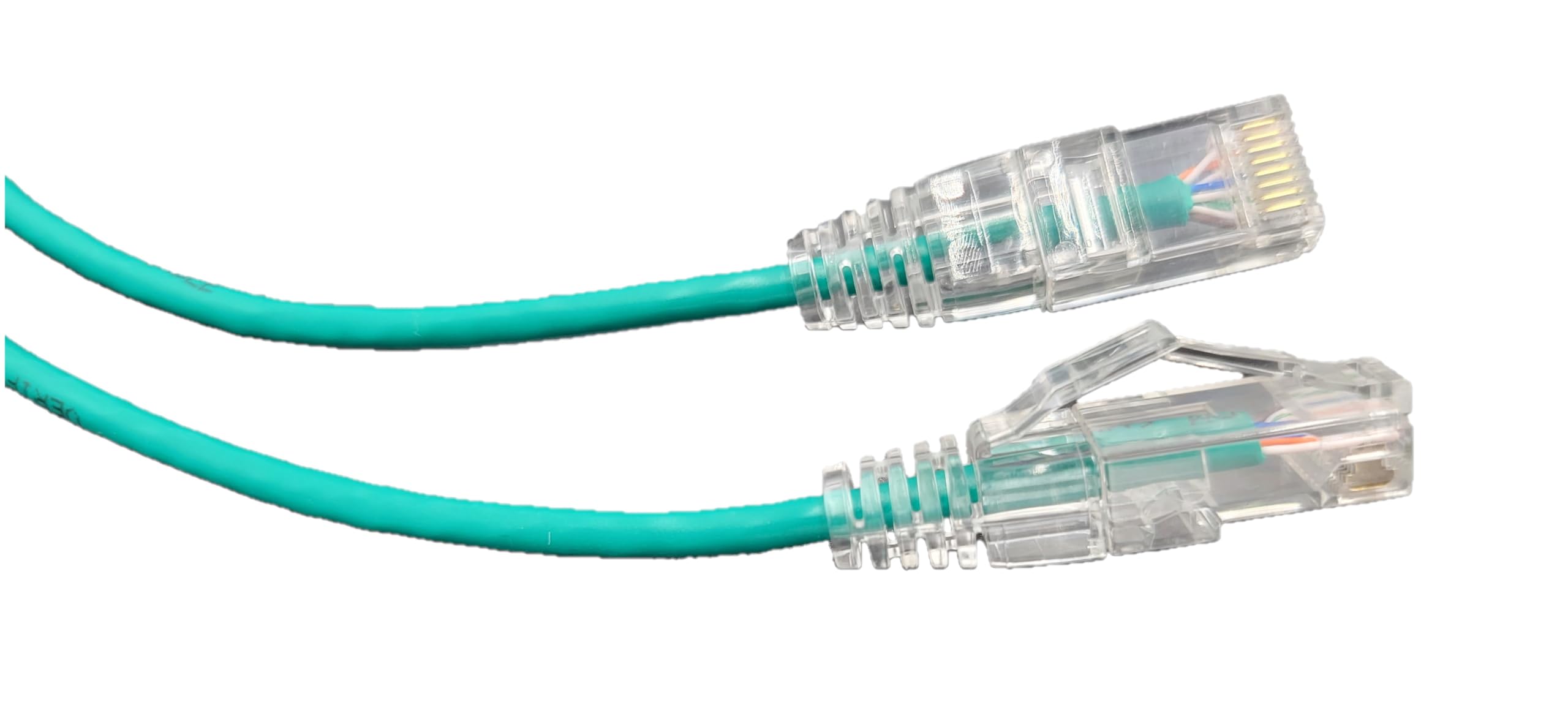 Micro Connectors 7 Feet Cat6A Ultra Slim Patch (28AWG) Cable (Green) 5-Pack (E09-007G-SL5)