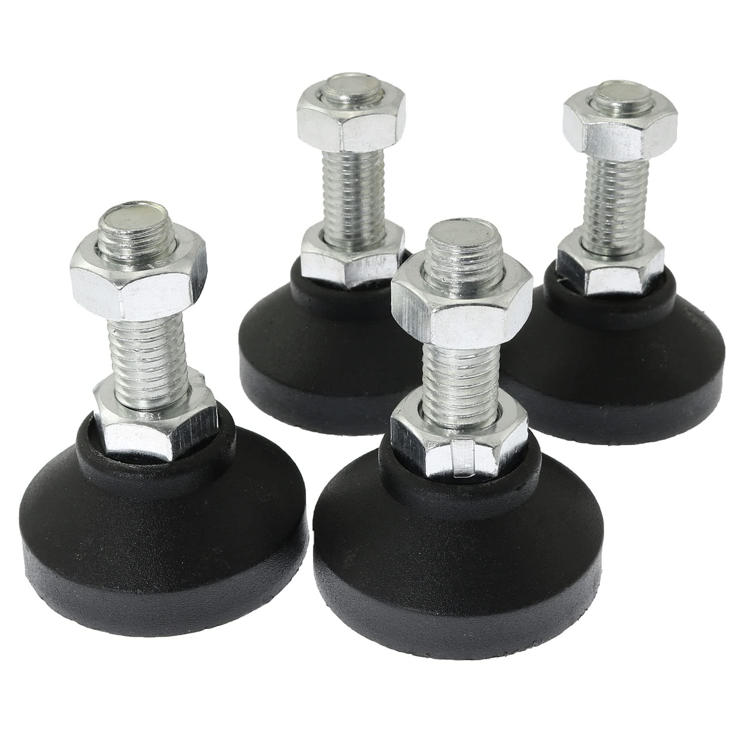 Pies de nivelación M12 RLECS giratorios y deslizantes para patas de muebles, 4 unidades