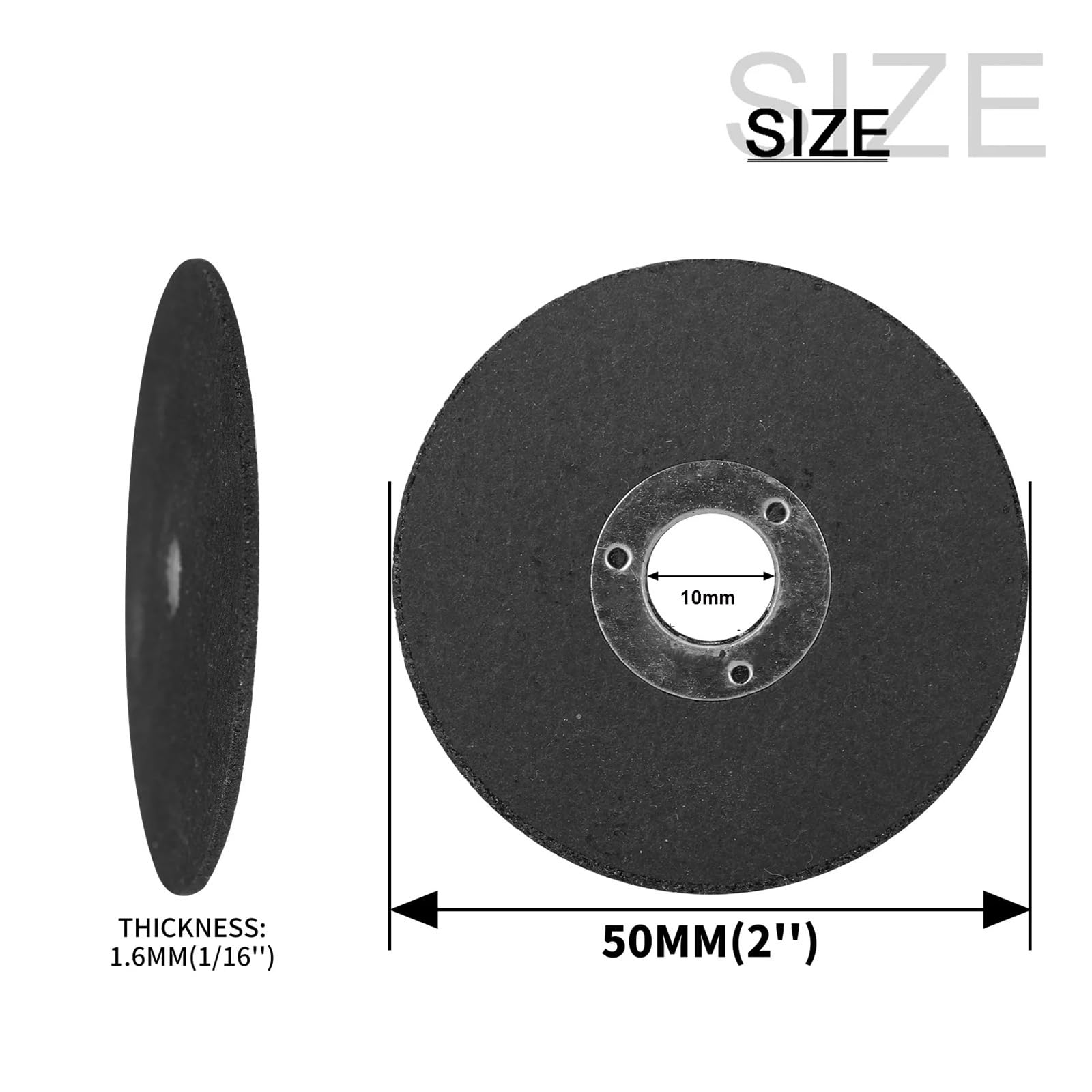 Tarcza tnąca do metalu 50 mm, 2-calowa tarcza tnąca z żywicy, tarcza szlifierska do metalu, żelaza i stali nierdzewnej, mini piła tarczowa 5-50 szt.(50mm 50pcs)