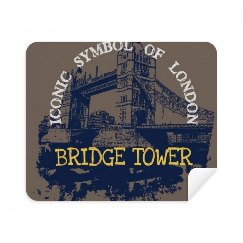 Britain UK London Bridge Tower Graffiti Cleaning Cloth Screen Cleaner 2pcs Suede Fabric