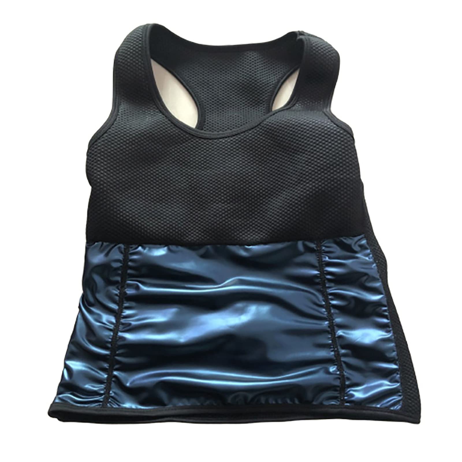 G&F Saunaweste Damen Trainieren Muskelshirt Body Shaper Heißes Polymer zum Abnehmen Gewichtsverlust (Color : Black, Size : X-Large)