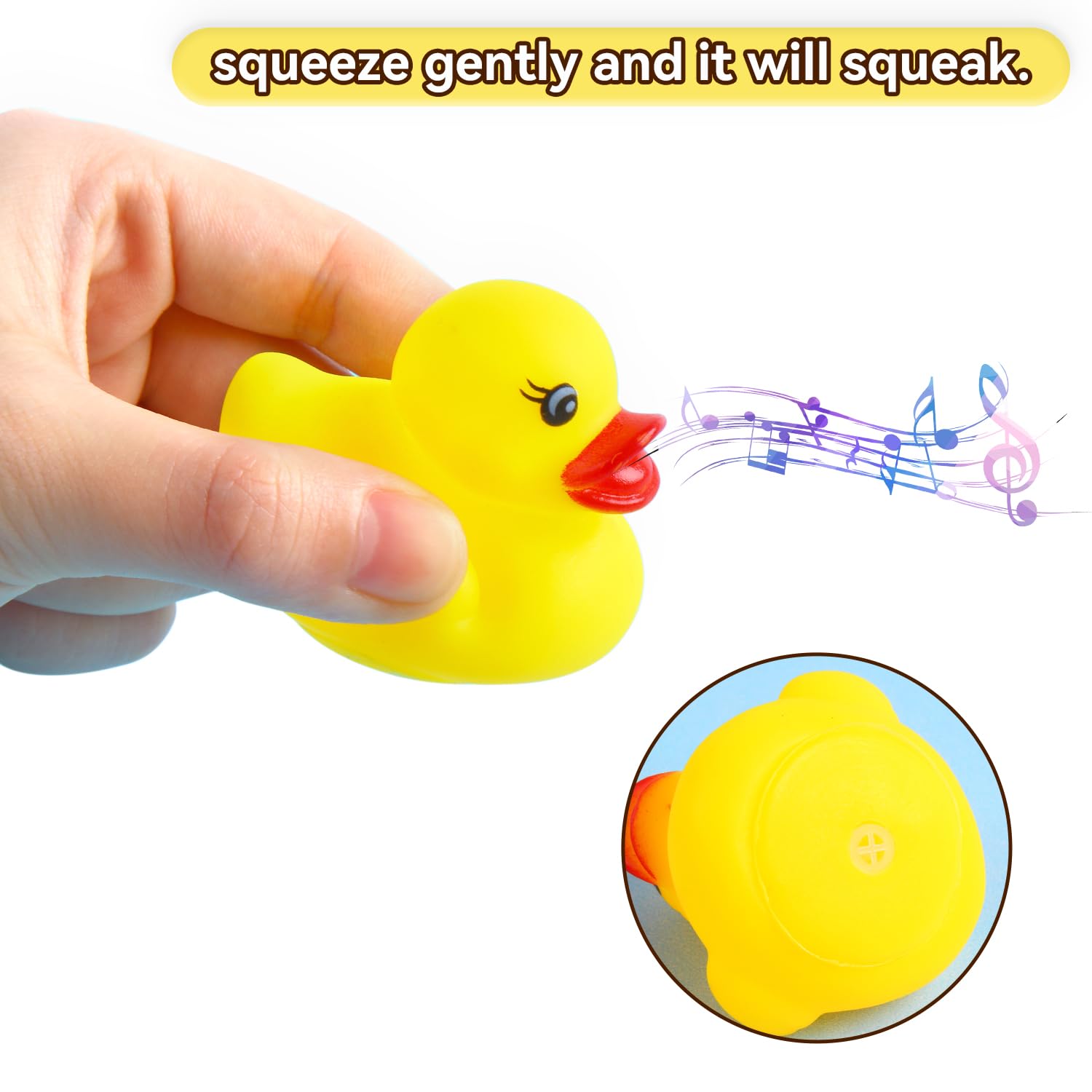 VEYLIN Rubber Ducky, 50pcs Colorful Rubber Duckys Bath Toy for Kids Float and Squeak Mini Yellow Ducks Bathtub Toys for Shower - Image 2