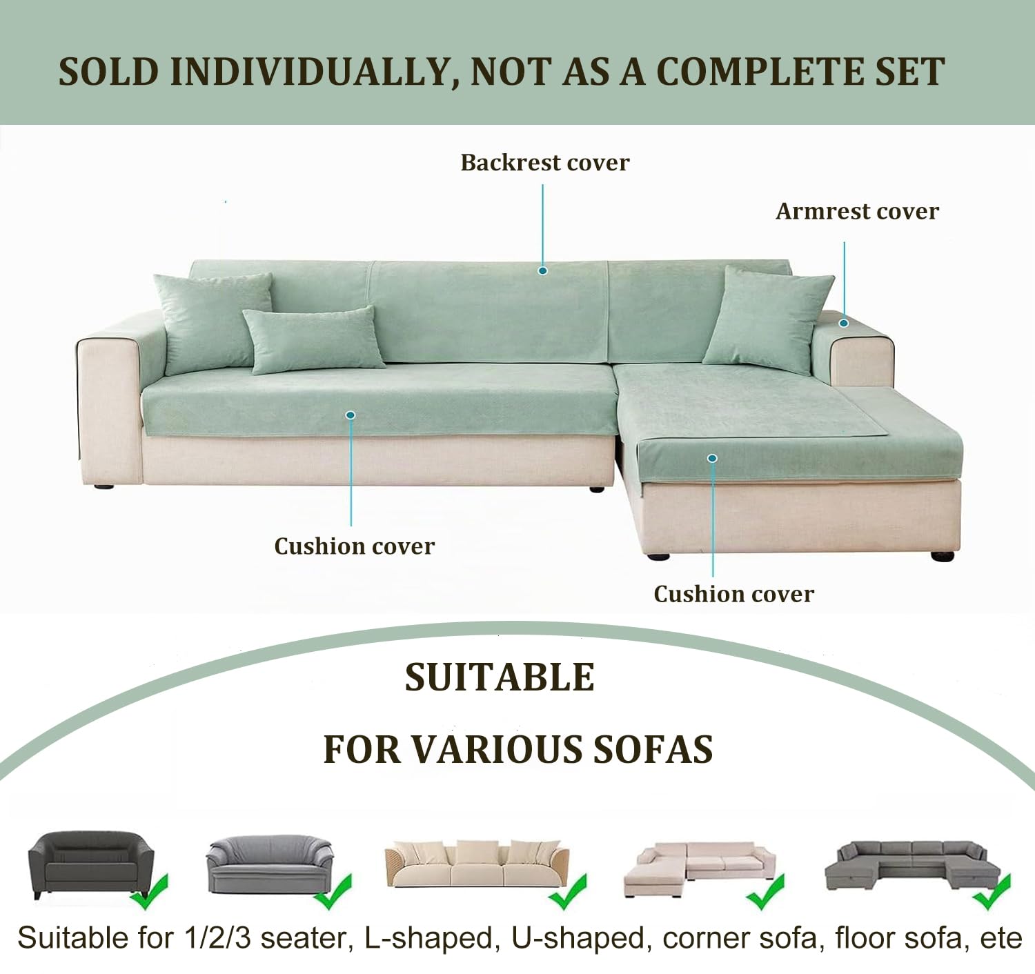 Générique Housse De Canapé Imperméable Confortable,Étui De Protection Antidérapante Anti-Griffures,Adaptée Aux Chiens Et Aux Chats,Couverture Lavable pour Canapés d'angle en U/L,Rose,120x180cm