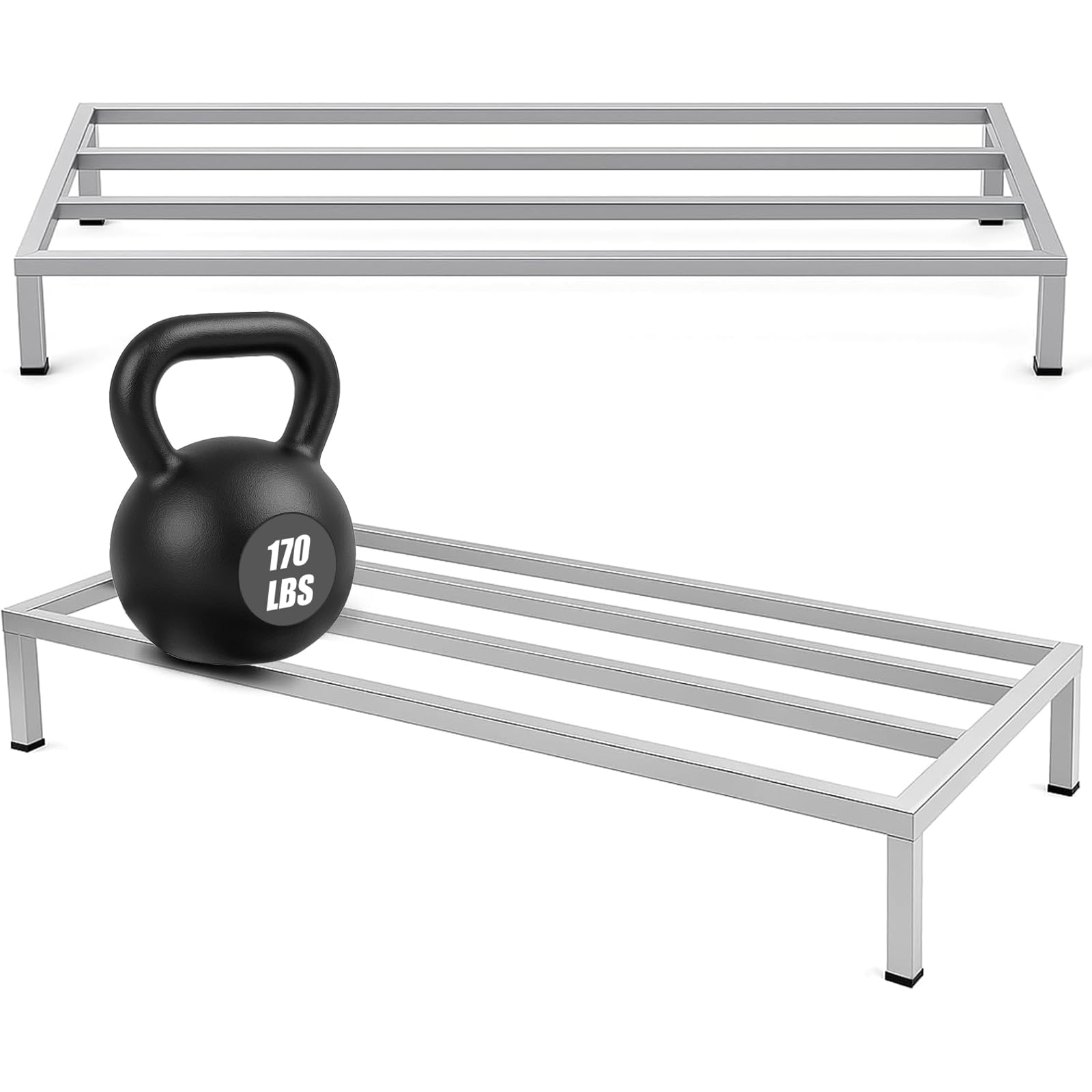 MorningRo 2 Pack Dunnage Rack 60" Long x 20" Wide, 7.9" Height