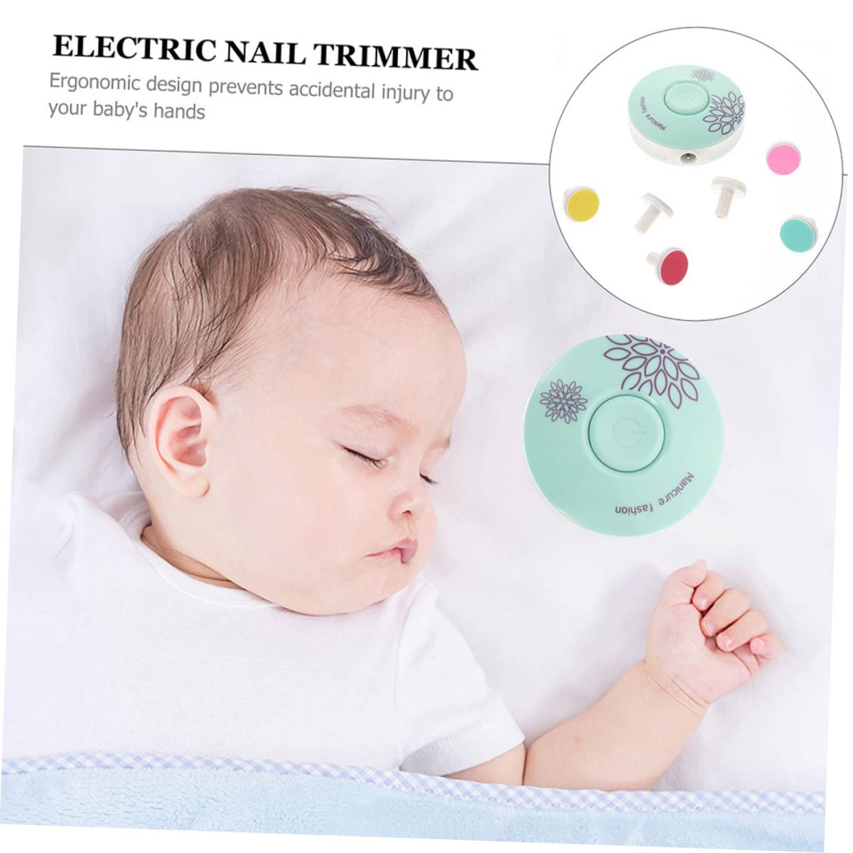 Abaodam Juego De 3 Limas Eléctricas Para Uñas Herramientas De Manicura Y Pedicura Para Bebés Pulidor De Uñas Para Adultos Y Cortaúñas Eléctrico Para Bebés.
