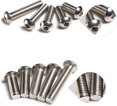 300Pcs Metric M2.5 304 Stainless Steel Button Head Hex Socket Cap Bolts Screws Nuts Assortment Kit- M2.5 x 4mm/ 6mm/ 8mm/ 10mm/ 12mm/ 14mm/ 16mm/ 18mm/ 20mm