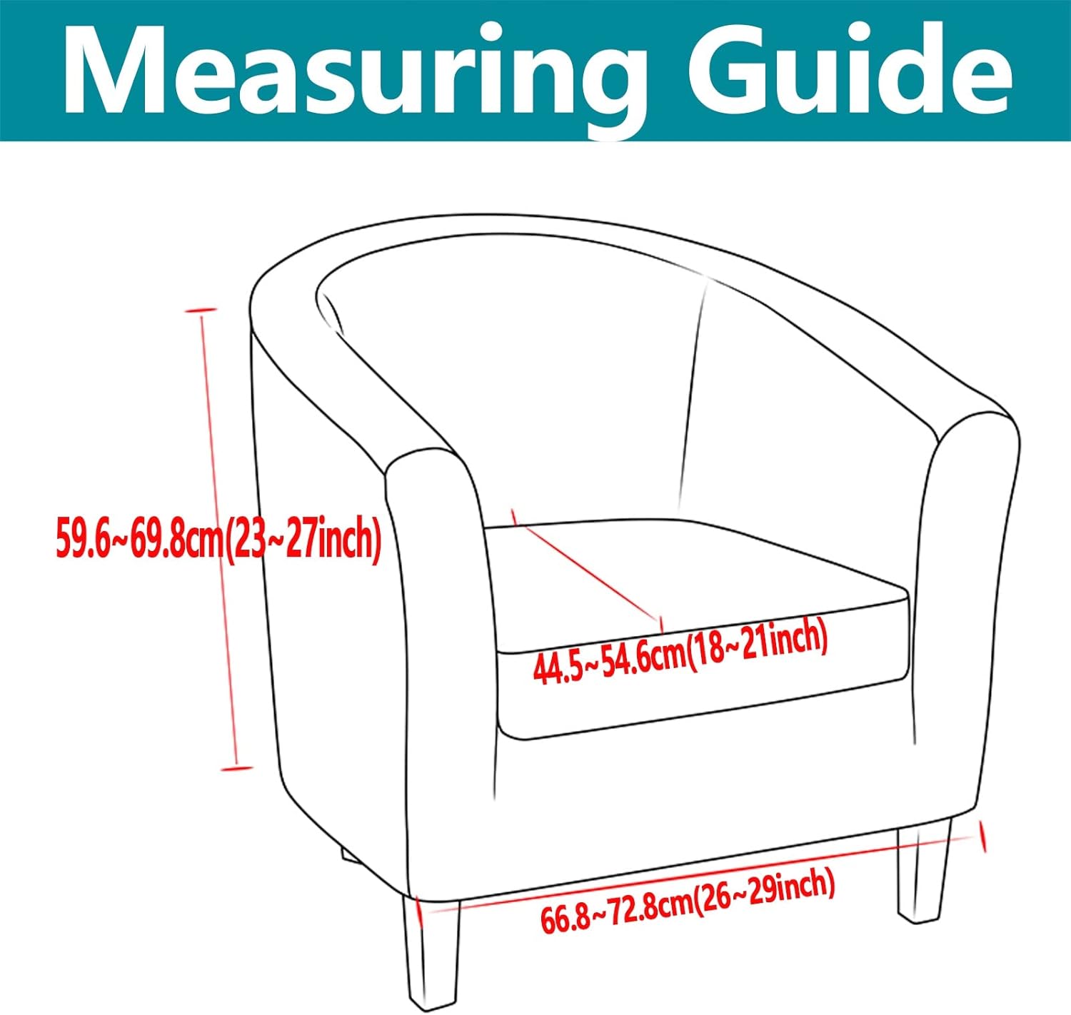Soft Club Chair Slipcover, 1 Piece Spandex High Stretch Tub Chair Cover Machine Washable Form Fitted Armchair Slipcovers Chair Protectors Cover Couch Covers for Cafe Home Office ( Color : Black )