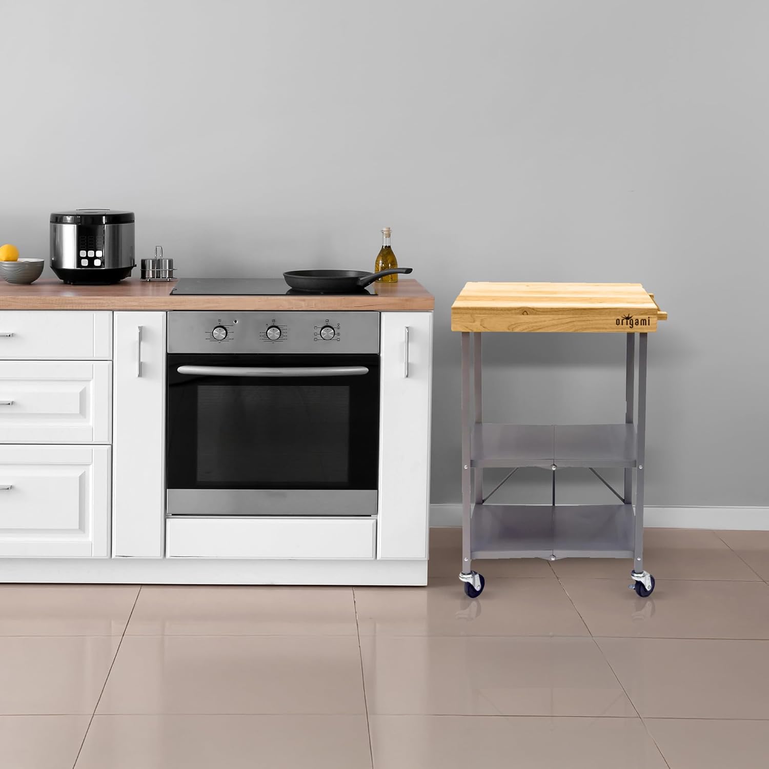 Origami SMBT-02 Foldable Kitchen Island Cart