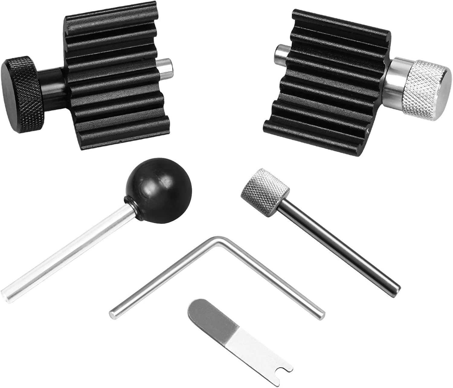 Set di Attrezzi per la Regolazione della Cinghia dentata per VW Audi, Kit utensile di temporizzazione del Motore Diesel Compatibile con 1.2, 1.4, 1.9, 2.0 TDi