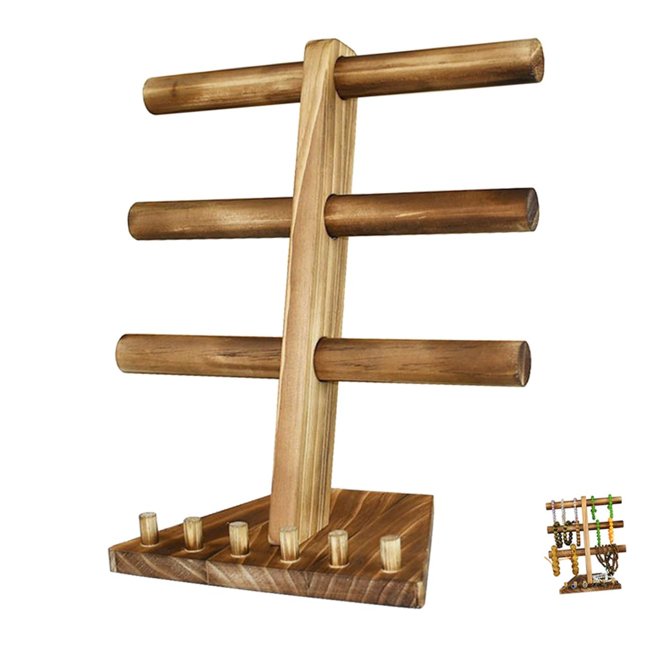 Levemolo Schmuckständer 3-stöckig für Ringe und Uhren Robust und Wiederverwendbar für Schmuckpräsentation und Ausstellungen