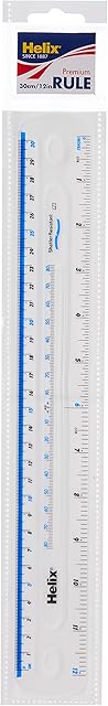 Helix 12 inch 30cm Premium Shatter Resistant Ruler