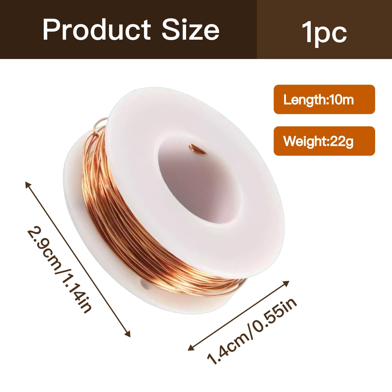 Filo Di Rame Smaltato 0.5mm - 10 Metri Per Fai Da Te, Bigiotteria E Avvolgimenti - Colore Oro Rosa - Foto 12