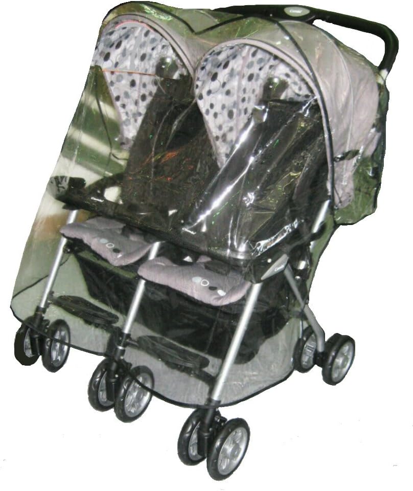 Sashas Rain and Wind Cover for Combi Twin Side by Side Stroller