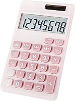 Vista 10 de Calculadora básica, mini calculadoras de escritorio de tamaño de bolsillo para escuela, oficina, hogar (azul claro)