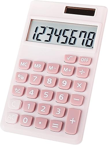 Miniatura 10 de Calculadora básica, mini calculadoras de escritorio de tamaño de bolsillo para escuela, oficina, hogar (azul claro)