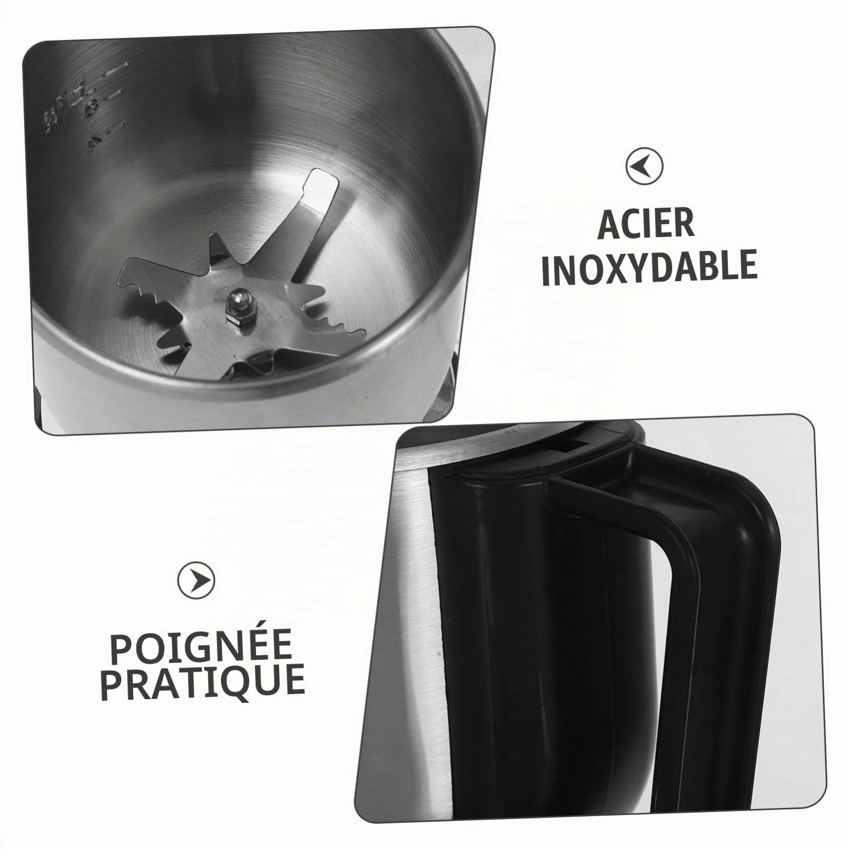 Cabilock Moulin à Broyage Rapide pour Grains Épices et Fruits Secs Mixeur Compact et pour Cuisine Moderne pour Café Céréales et Épices