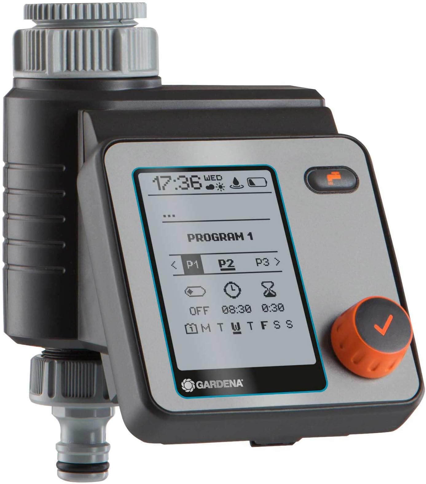 GardenaWater Control Master, Automatic, Time-Saving Watering, 6 Schedules, LCD Display, Water Now Function, Safe Stop (1892-28)