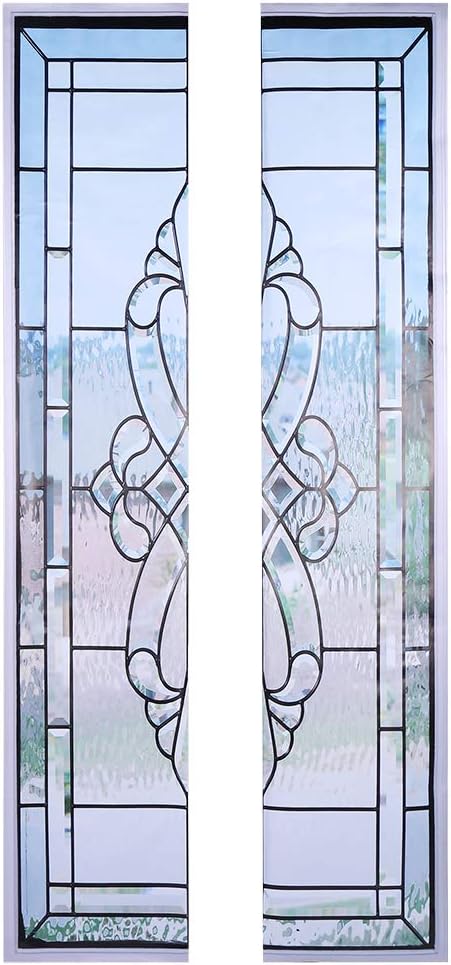 Decorative Decorative Film Window Film, Self‑Adhesive Sticker Glass Film, 2Pcs Kitchen for Bathroom Bedroom for Living Room