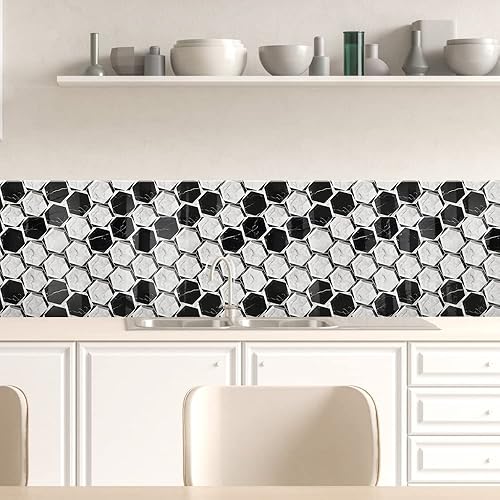 Miniatura 7 de QIMAY Papel tapiz autoadhesivo para cocina, extraíble, impermeable, para barthroom, cocina, encimera, gabinete, muebles, película de vinilo de 17.3