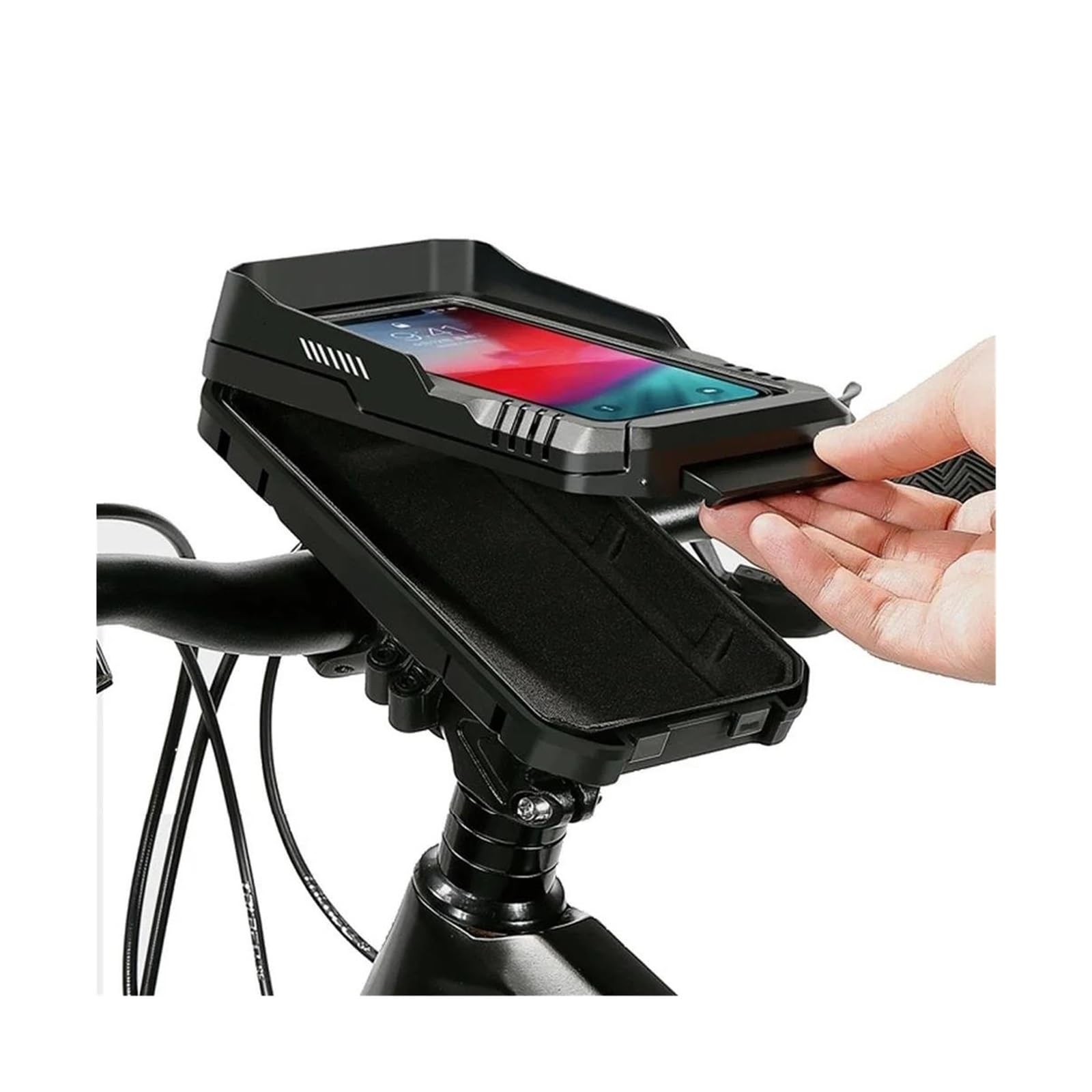 Supporto Telefono Bici Moto Impermeabile Schermo Tattile Borsa Manubrio Per Smartphone 5.5-6.7 Pollici