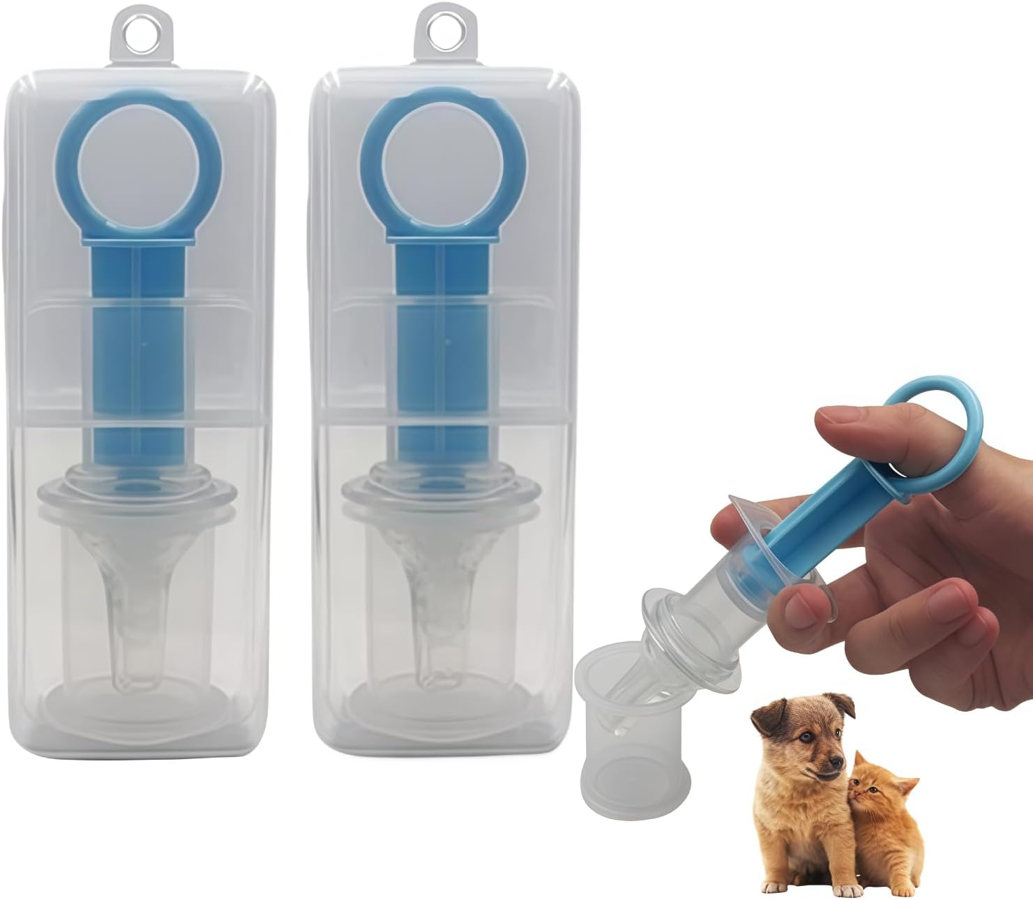 2Pc Blue Pet Medicine Feeder Liquid Oral Syringe Milk Nursing Bottles Syringe Soft Tip Plastic Pet Medical Feeding Tool for Dog Puppy Cat, Kitten Nursing Supplies
