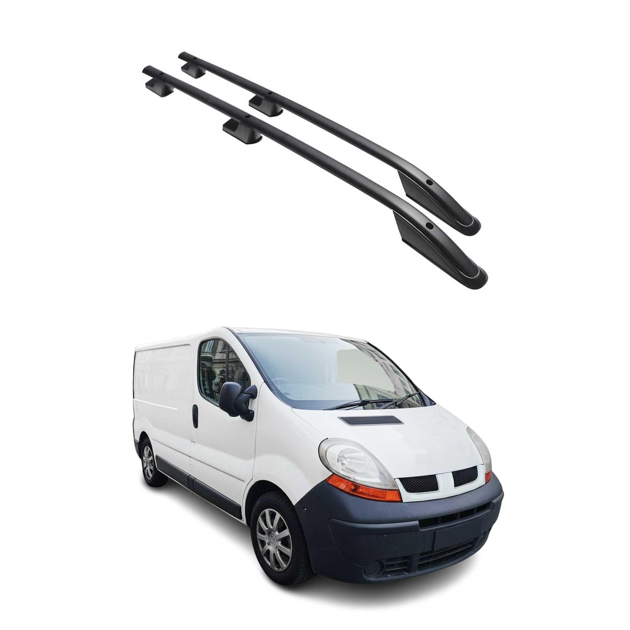 Barres De Toit Pour Renault Trafic 2014-2024 - Modèle FLY Pour Rails Surélevés - Aluminium - Neuf