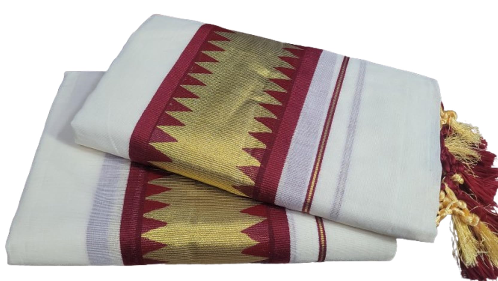 Kerala Kasavu Premium Fancy Mukku Single Set mundu with kunjam-image-26
