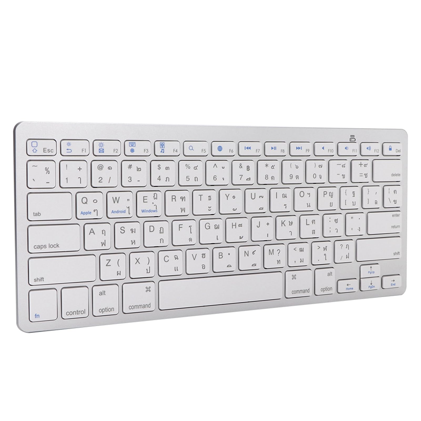 Bewinner Thailändische Ultradünne kabellose Tastatur, 78 Tasten Ultradünne Tragbare Multifunktionstastatur mit Schwebenden Tasten für iOS/Mac/Android/Windows, PC Gaming Tastaturen