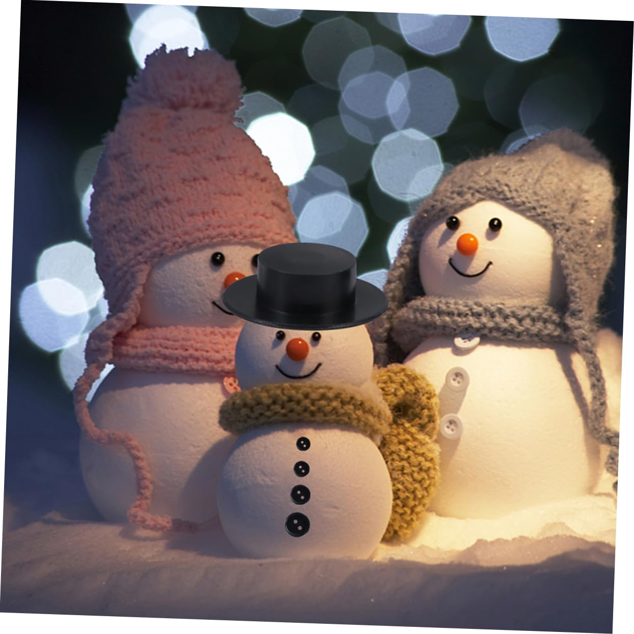 Cabilock 2 Sätze Handgefertigte Accessoires Weihnachtsschneemanngirlande Schneemann-bastelbedarf Winterdeko Weihnachts Party Weihnachtsschneemann Bausatz Selber Machen 302 Stück * 2