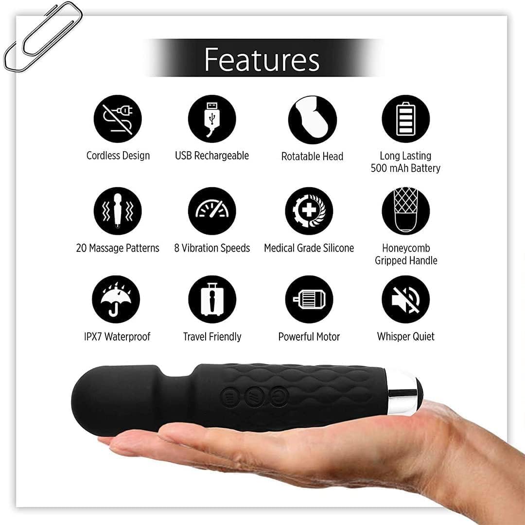 Gagan Enterprises Full Body Massage for Women and Main, Perigenable Wireless Massage Machine for Pen Relief, Handheld Massage (Multicolor) (Black) Gagan Enterprises Full Body Massage for Women and Main, Perigenable Wireless Massage Machine for Pen Relief, Handheld Massage (Multicolor) (Black)