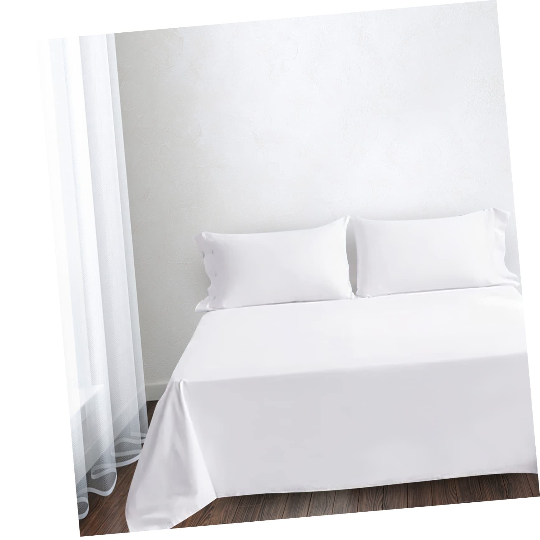 Algodón Sábana Fino Ajustable Blanco Bajera de Colchón | Suave y Cómoda, Transpirable, Protege el Colchón, Ajuste Fijo para Dormitorio y Descanso