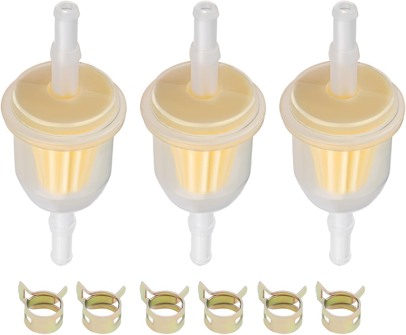 AM116304 Inline Fuel Filter 25 050 22-S Fits 1/4" 5/16" ID Fuel Line For John Deer GY20709 X300 Z335E LA115 D130 LX188 X320 318 D105 E100 Z425 Stens 120-436 Kohler 7000 Series Engine