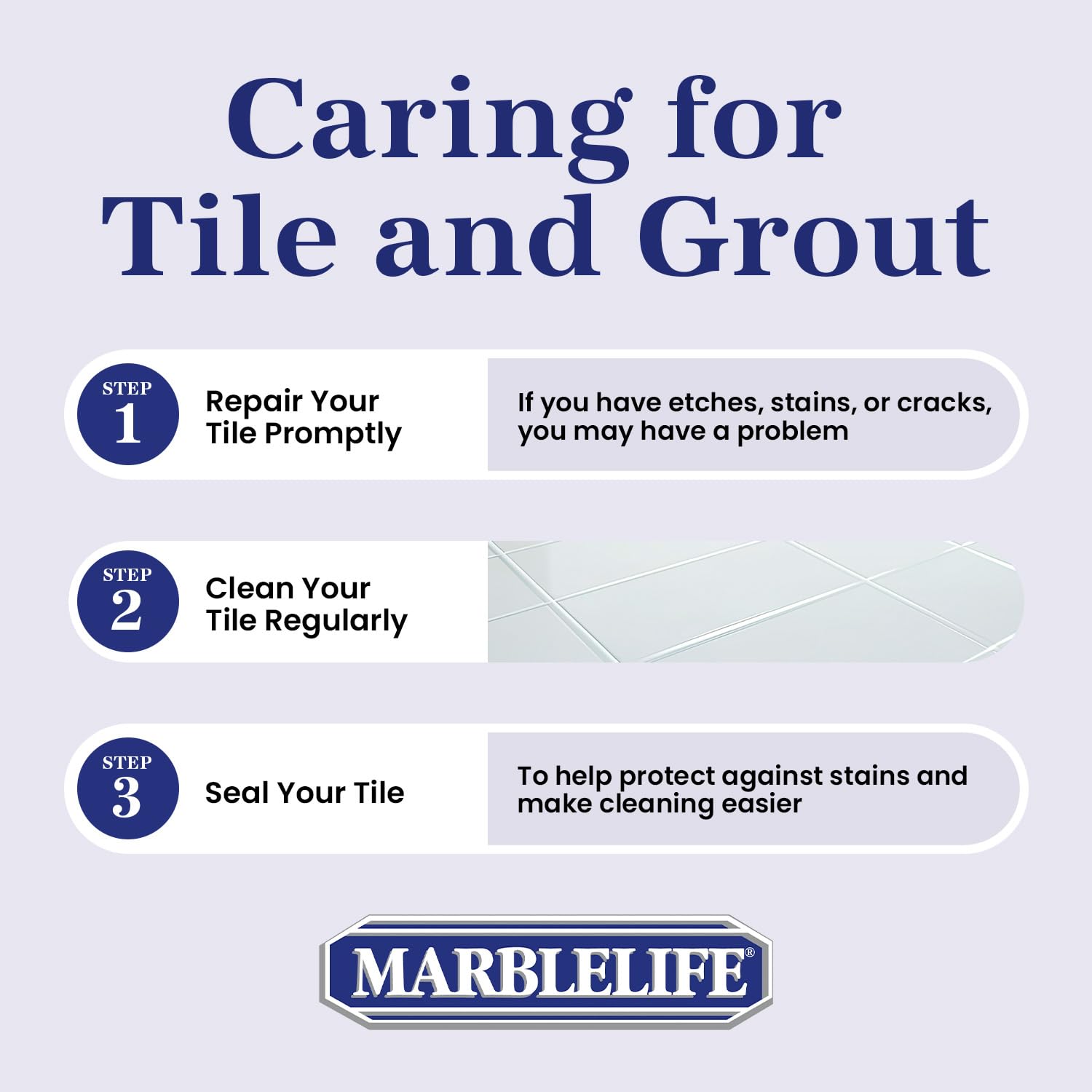 Marblelife Tile and Grout Cleaner Kit, Ready-to-Use 32 oz Spray Cleaner + 4 oz Concentrate Refill, Powerful Grout Cleaner for Tile Floors, Heavy Duty Kitchen, Bathroom & Shower Cleaner