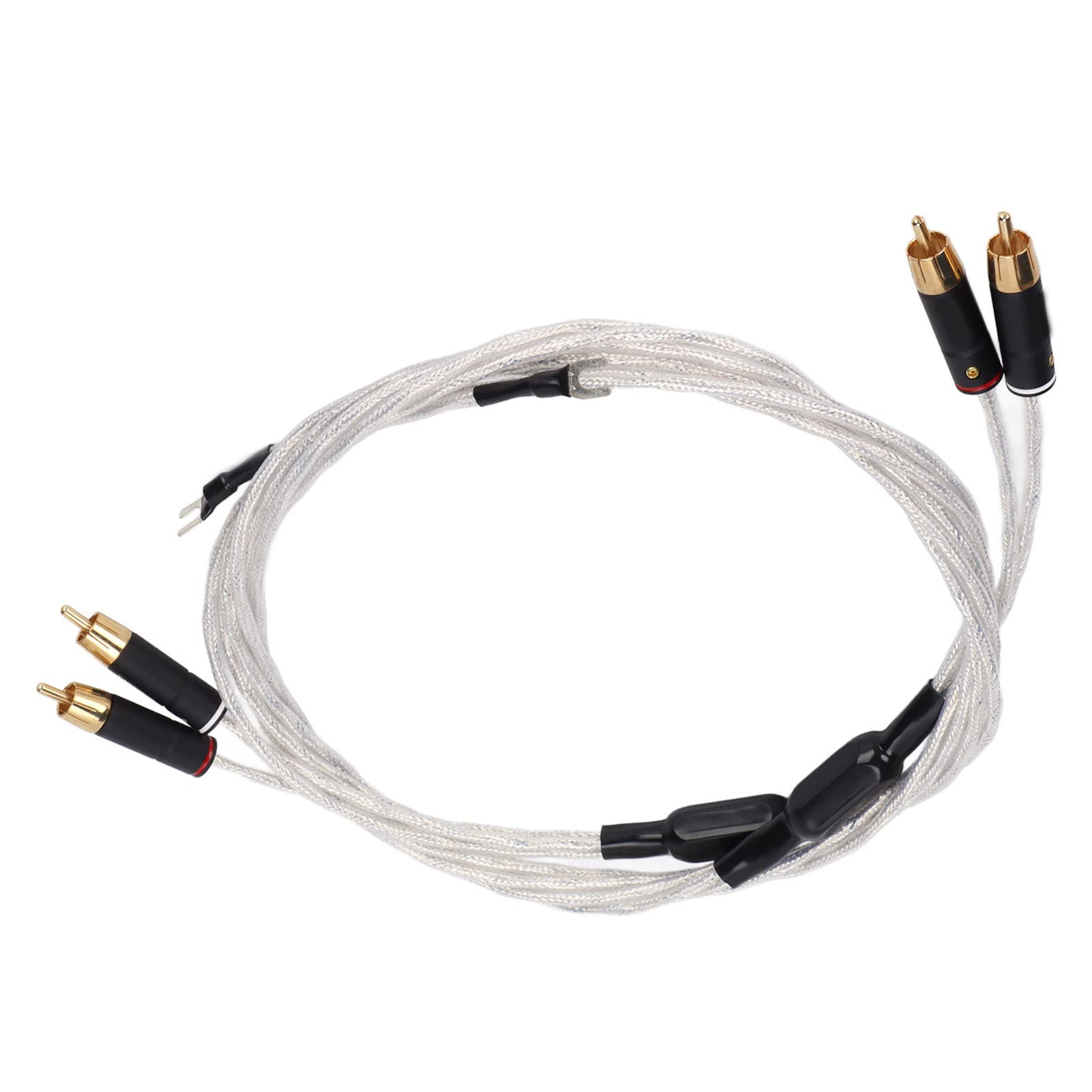 Audiophiles, cavo RCA da 2 RCA maschio a 2 RCA maschio, cavo Aux con cavo di terra per LP vinile Record Phonograph, Home Audio o Home Theatre, ecc (2M)