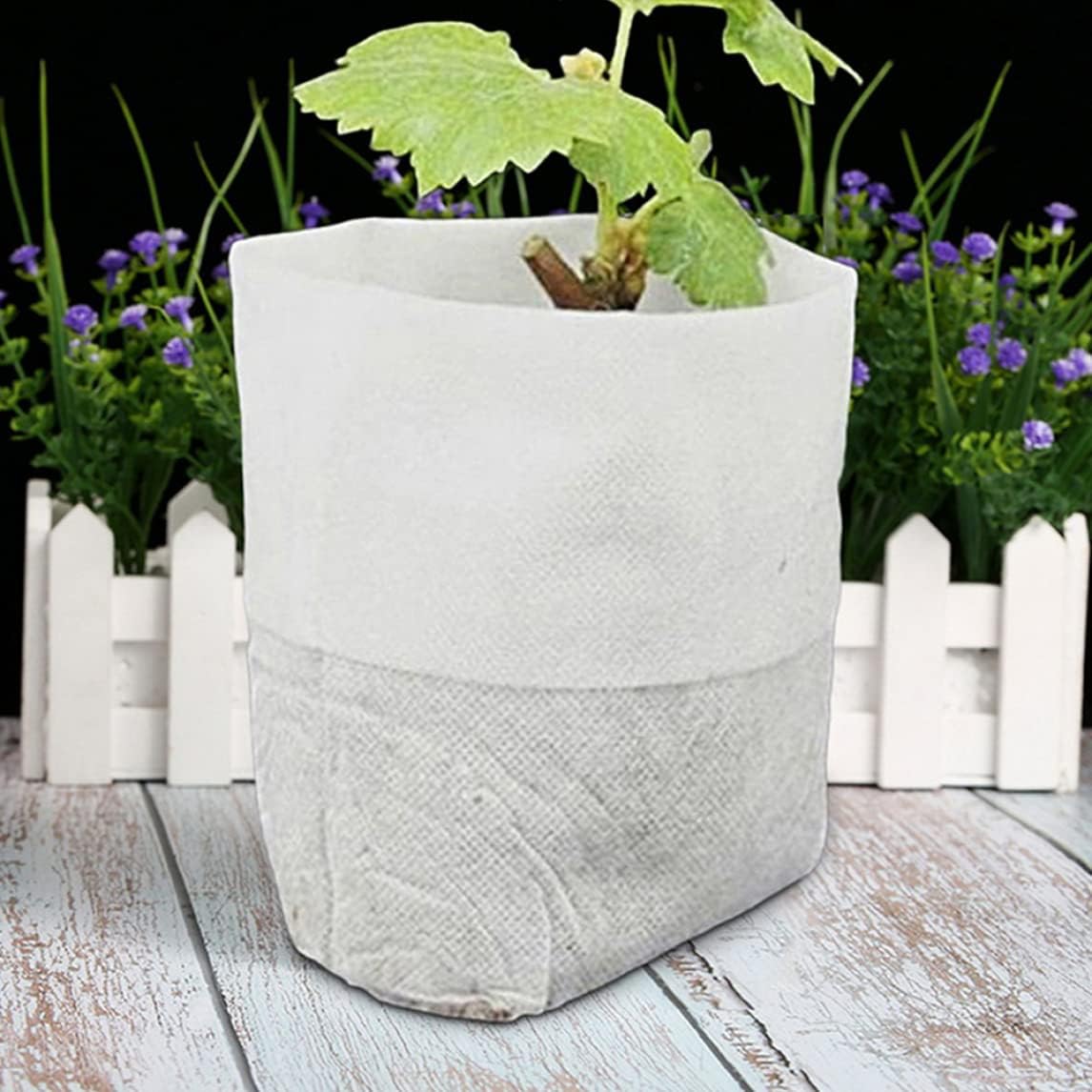 Seed Pots,Nursery Growing Bags,Seedling Pots Plants Pouch, Plant Grow Bag Non-Woven Plant Nursery Bags Fabric Plant Seedling Bags for Garden Supply 600PCS