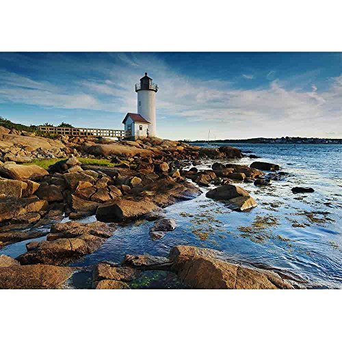 Wall26 - Annisquam Lighthouse, Massachusetts - Removable Wall Mural | Self-Adhesive Large Wallpaper - 100X144 Inches #TOP1
