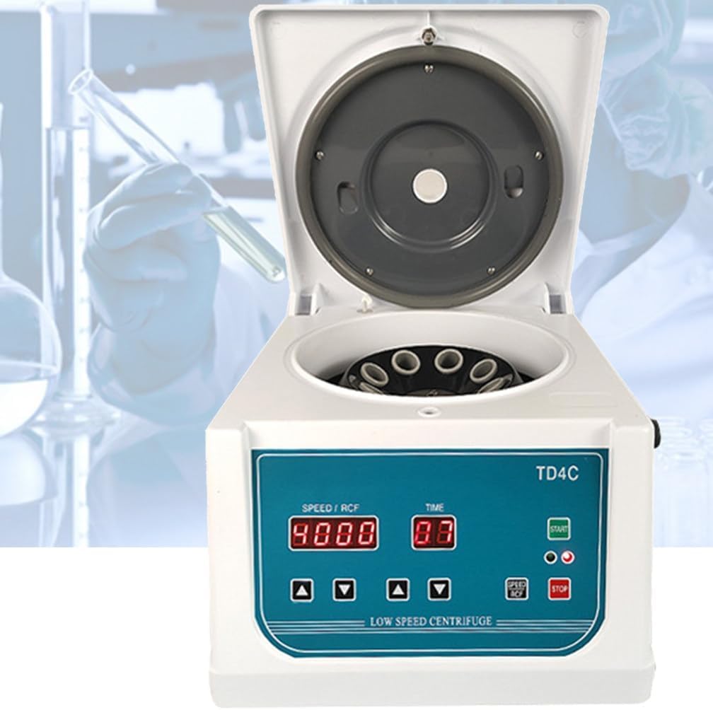 Digitale Desktop-Laborzentrifuge mit niedriger Geschwindigkeit, elektrische Zentrifugenmaschine für Schönheits- und Laborgebrauch, tragbare Mini-Zentrifuge mit Timer