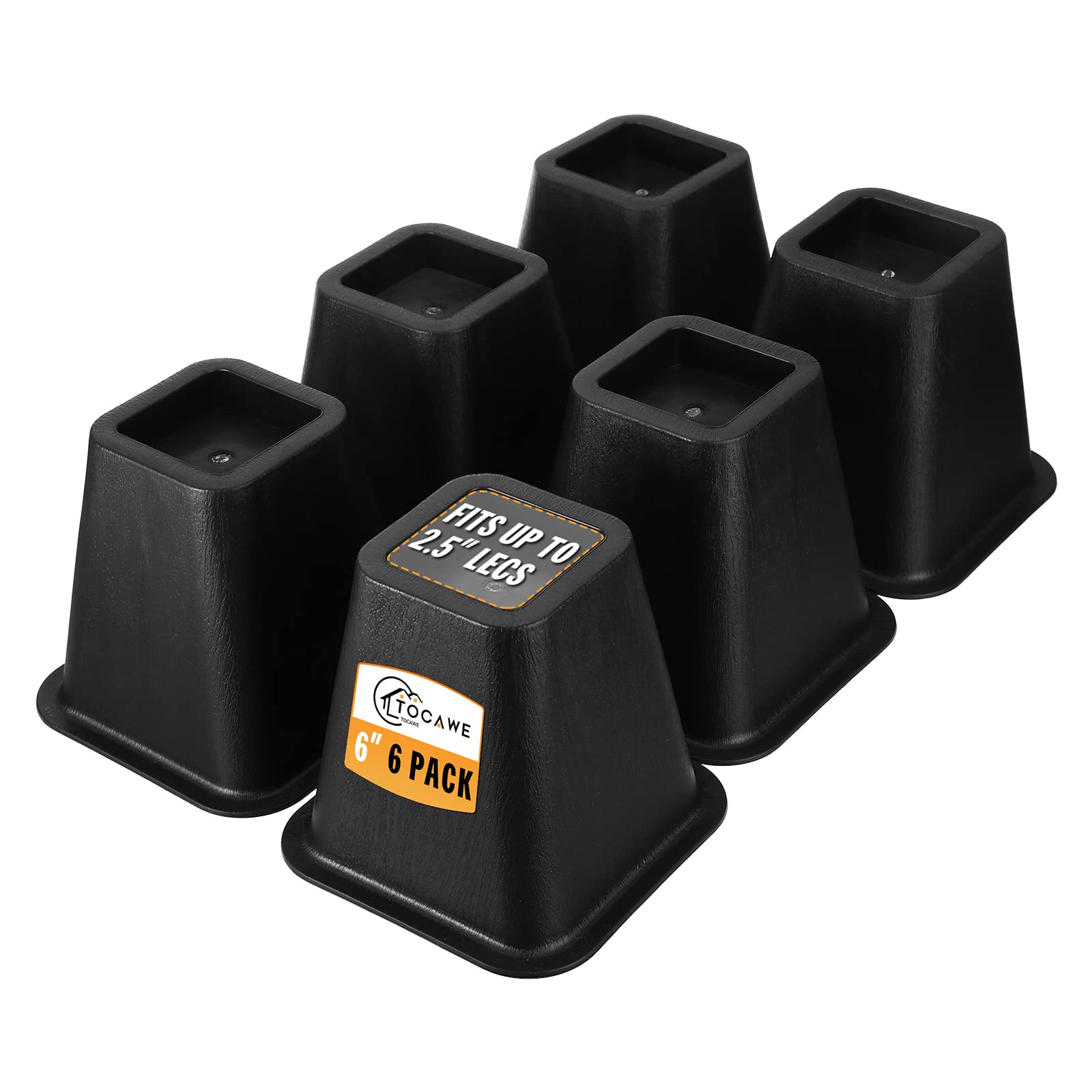 Amazon.com: Tocawe 6 Pack Bed Furniture Risers, 6 inch Heavy Duty Couch ...