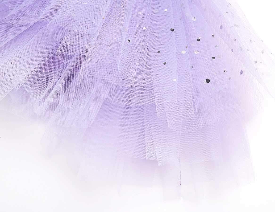 MdnMd Short Sleeve Glitter Dance Ballet Tutu Leotard Ballerina Outfit for Girls Toddler - Image 7