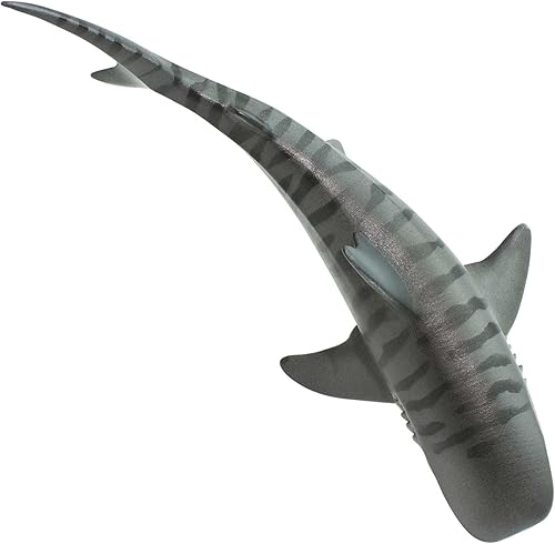 Miniatura 5 de Safari Ltd. Figura de tiburón tigre, figura detallada de plástico de 4.5 pulgadas, divertido juguete educativo para niños, niñas y niños a partir de